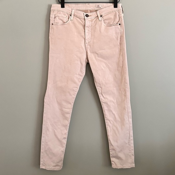 Adriano Goldschmied The Farrah Skinny Ankle High Rise Beige Cream Stretchy Flaws - Picture 1 of 8